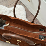 BROWN JENNA ~ REAL LEATHER BAG