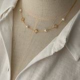 LINDA * ROSÉ/GOLD STERLING SILVER NECKLACE