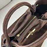 CHOCOLATE ESMERALDA ~ REAL LEATHER BAG