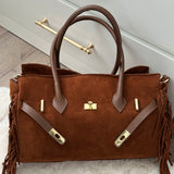 BROWN JENNA ~ REAL LEATHER BAG