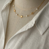 LINDA * ROSÉ/GOLD STERLING SILVER NECKLACE