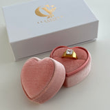 CAJA PARA ANILLOS DE TERCIOPELO CON CORAZÓN