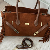 BROWN JENNA ~ REAL LEATHER BAG