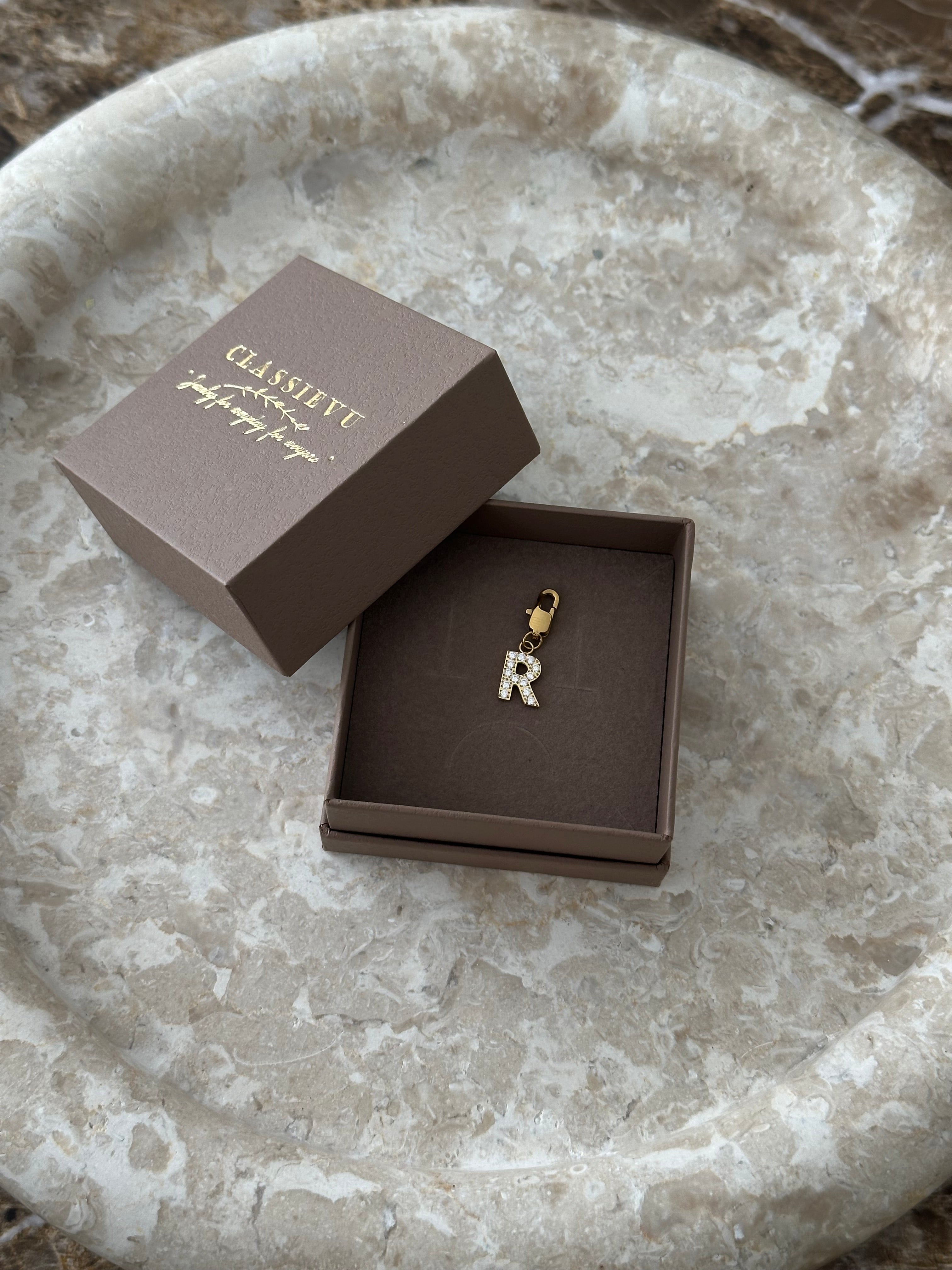 LARGE SPARKLE LETTER ~ CHARM - Classievu