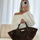 CHOCOLATE ESMERALDA ~ REAL LEATHER BAG